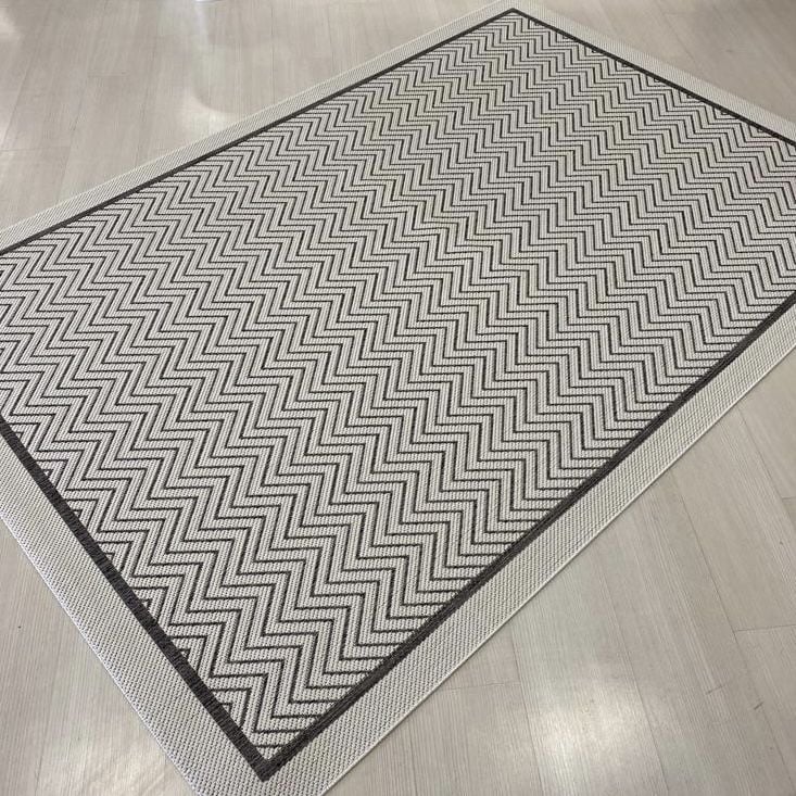 Jüt Sisal Gri Beyaz Makine Halısı