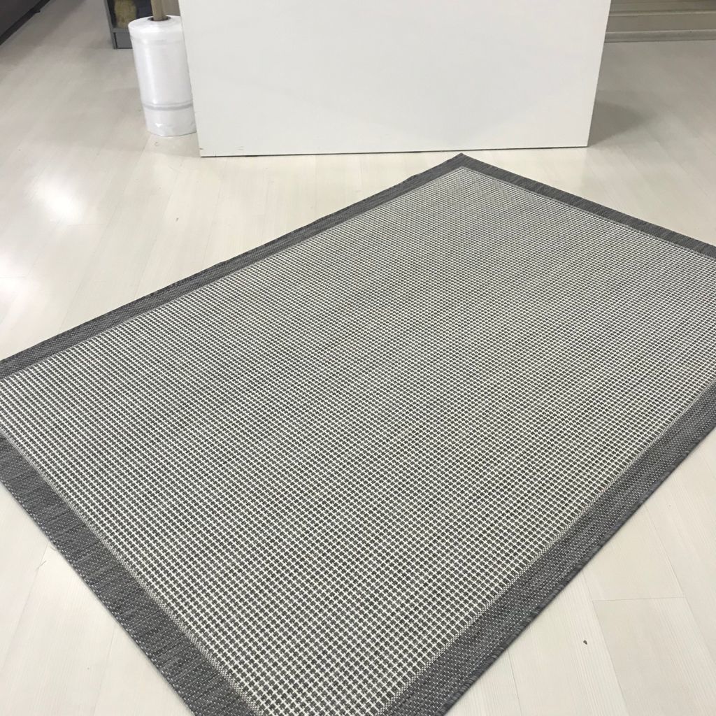 Jüt Sisal Gri Makine Halısı