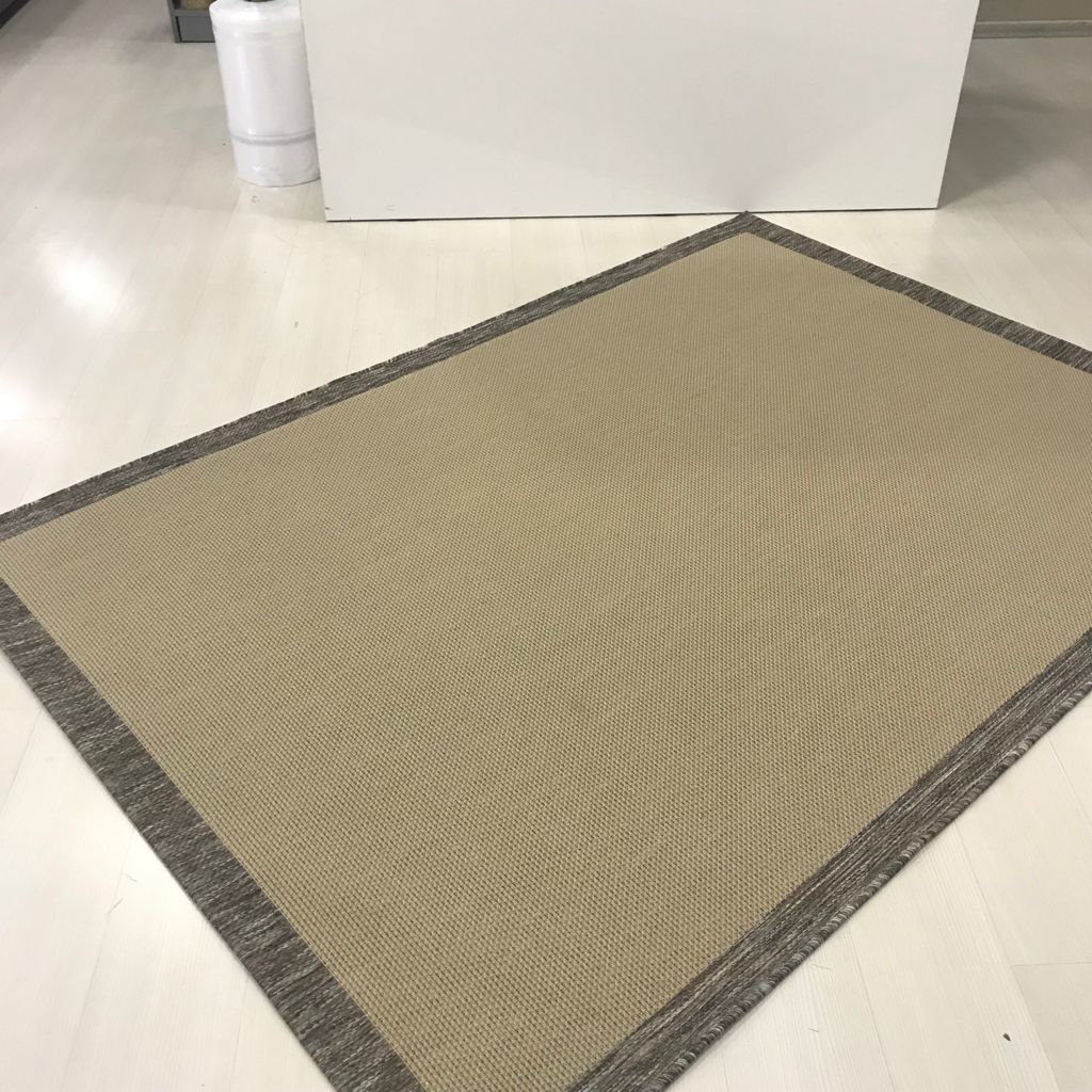 Jüt Sisal Bej Kahve Makine Halısı
