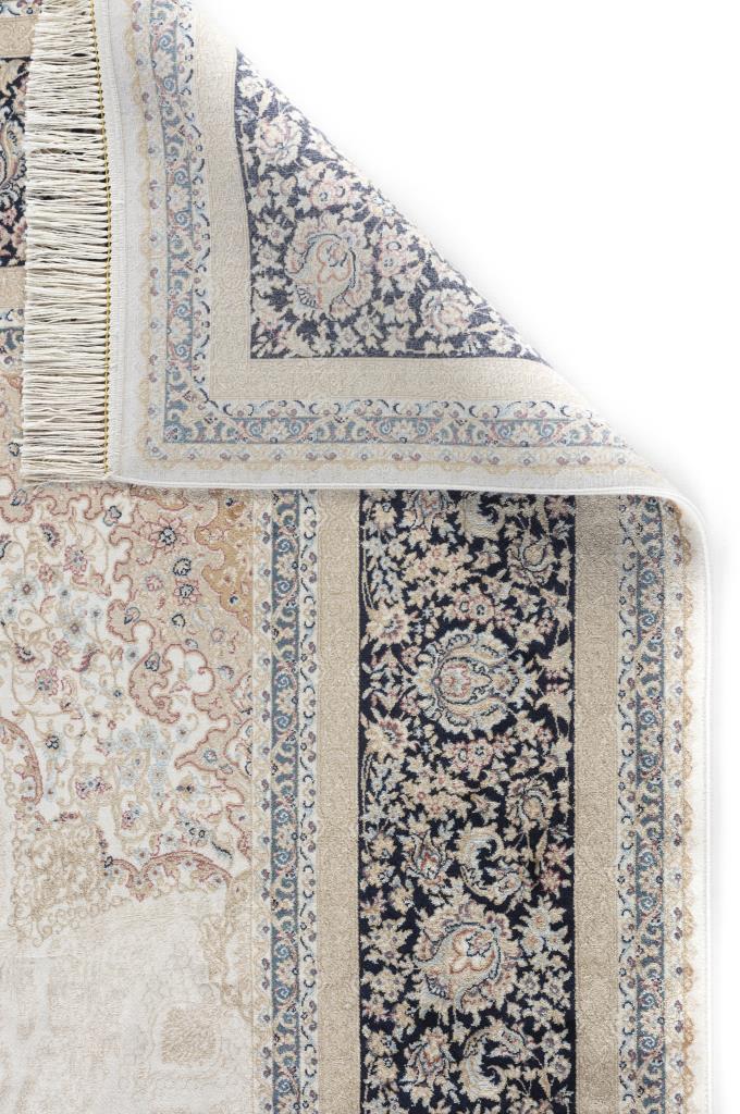  Vendome Palace Lacivert Krem Makine Halısı